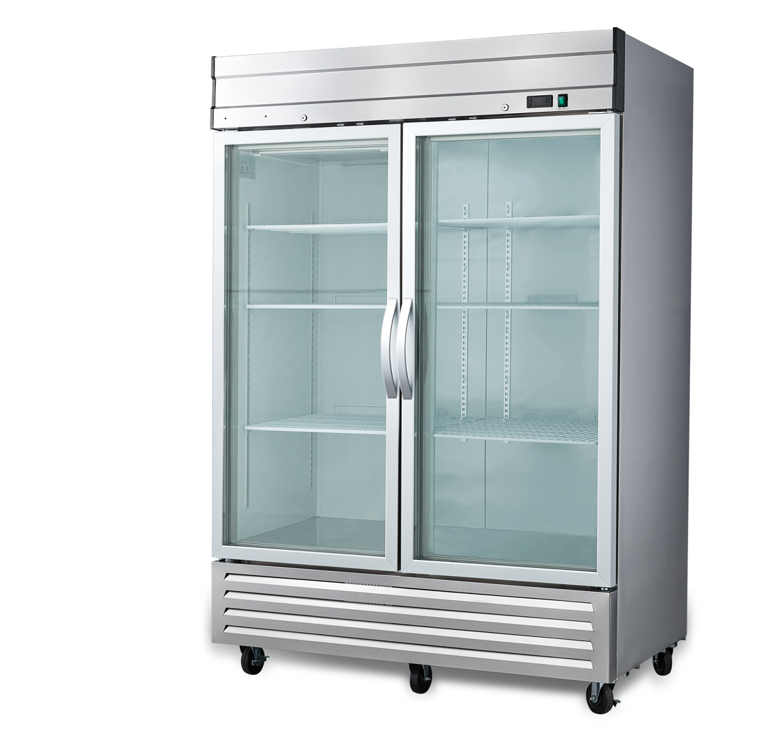 Genkraft GST-49 BRG Double Glass Door-Refrigerator