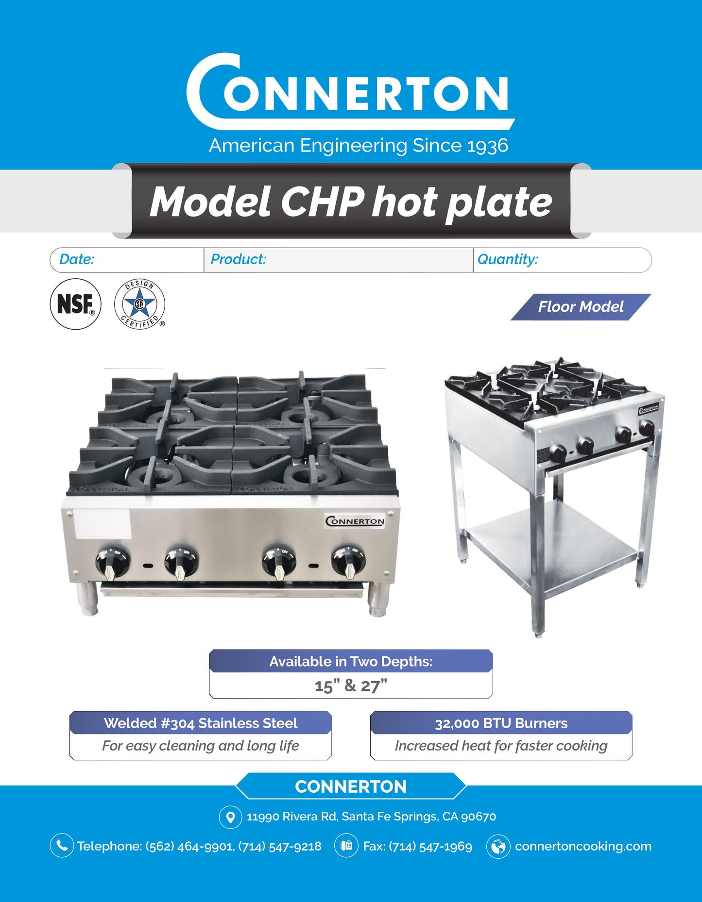 Connerton-CHP-848 Hot Plate