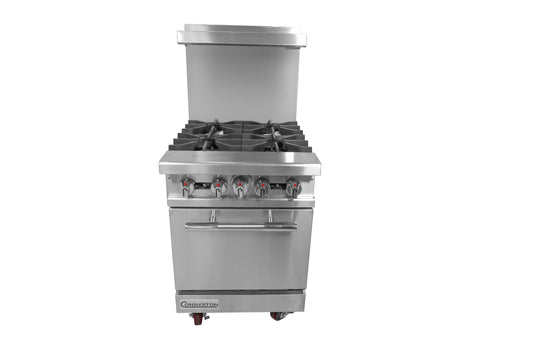 CONNERTON - CN24 Series - 24" Restaurant gas Range with 4 Burners & 1 OVEN