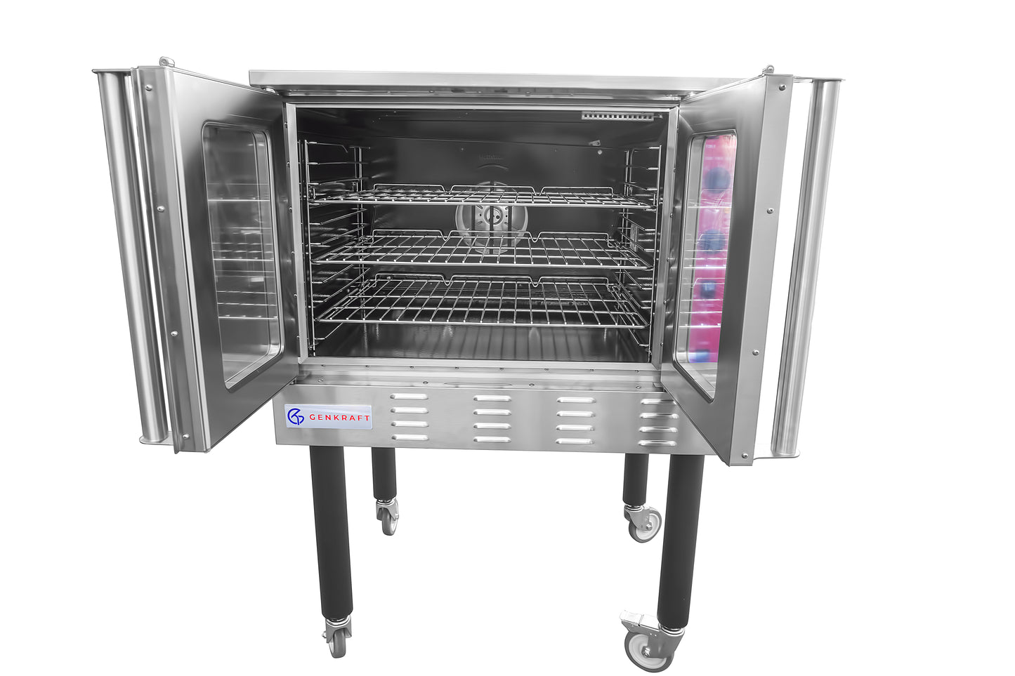 GenKraft - Commercial Convection Oven - Full Size Single Stack Oven for Restaurants, 54,000 BTU