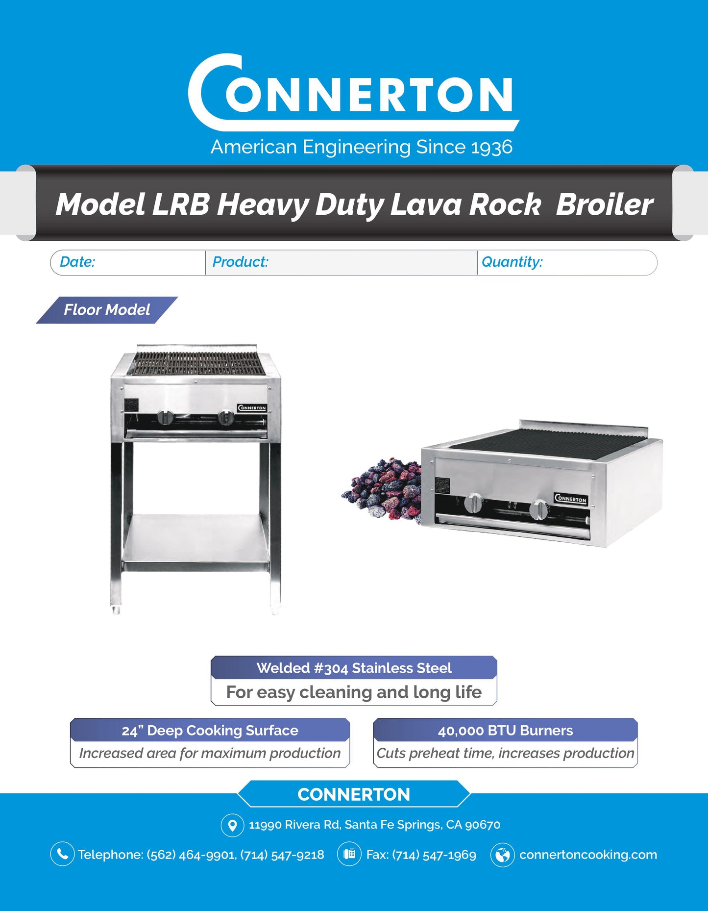 Connerton LRB-30 Lava Rock Broiler