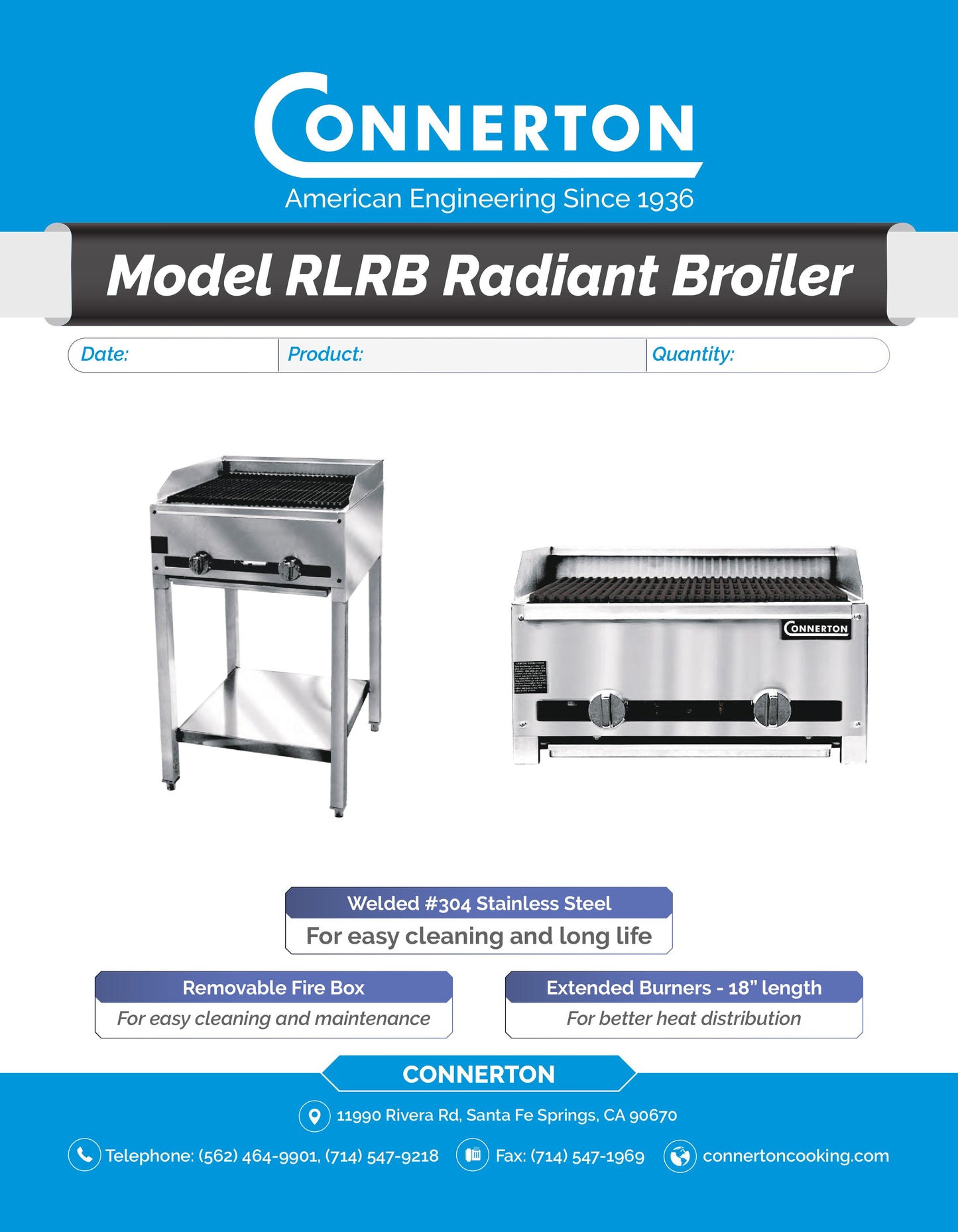 Connerton RLRB-23-47R Radiant Broiler